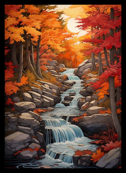 Plakat 25x35cm Jesienne Wodospady zdjęcie 2