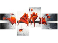 OBRAZ ROZDMUCHANE CZERWONE PĄKI MAKÓW