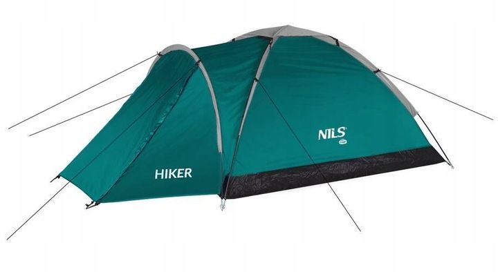 NILS Namiot Turystyczny 2osobowy Wodoodporny + Pokrowiec + Lampa Kempingowa zdjęcie 13