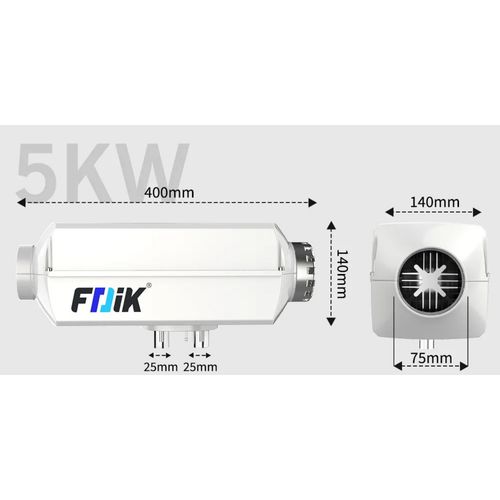 Ogrzewanie postojowe 12V 24V 5kW Bluetooth LCD FDIK nagrzewnica z pilotem na Arena.pl
