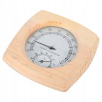 SAUNA TERMOMETR-HIGROMETR DO SAUNY, DREWNO ŚWIERKOWE