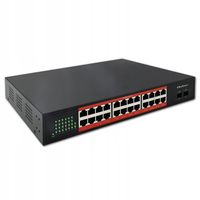 Switch niezarządzalny Qoltec przełącznik sieciowy Gigabit Ethernet | 24x RJ