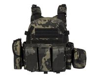 KAMIZELKA WOJSKOWA TAKTYCZNA WOJSKOWA Torby 600D MOLLE ŁADOWNICE Black Camo