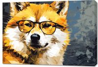 Obraz 100x70cm Intelektualny Psiak