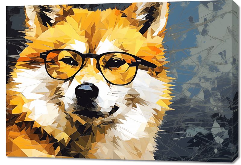 Obraz 100x70cm Intelektualny Psiak zdjęcie 1