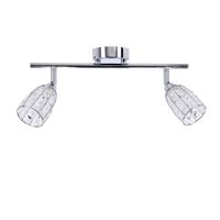 Shiba lampa sufitowa listwa chromowy 2x15W G9 klosz bezbarwny