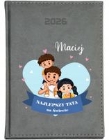 KALENDARZ A4 2026 DZIENNY terminarz z nadrukiem NAJLEPSZY TATA NA ŚWIECIE