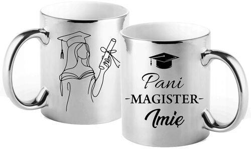 KUBEK PREMIUM Z NADRUKIEM PREZENT PANI MAGISTER IMIĘ ORYGINALNY UPOMINEK na Arena.pl