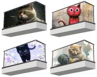 Osłona balkonowa mata ozdobna na balkon pod wymiar KOTY KOTKI DUŻY WYBÓR