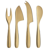 Elegancki zestaw do serwowania serów nóż do sera 4 szt IKEA TILLAGD złote