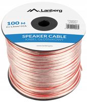 Kabel głośnikowy Lanberg SC-2X15-10CC-1000-TR 2 x 1,5 mm² 100 m