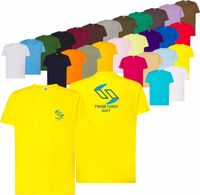 męska KOSZULKA T-SHIRT z HAFTEM firmowa reklamowa LOGO napis grafika 10 szt