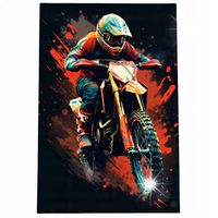 Obraz 90x60 samochody motor cross aprilla kawasaki enduro abstrakcja art