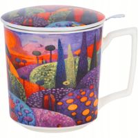 Kubek z zaparzaczem BUBBLY HILLS w pudełku 450 ml KOLOROWY KUBEK na prezent