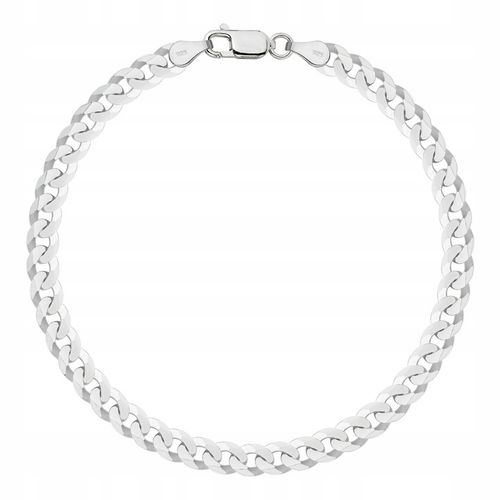 SREBRNA PEŁNA BRANSOLETKA MĘSKA PANCERKA SOLIDNA PR. 925 + GRAWER GRATIS na Arena.pl