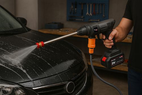 MYJKA CIŚNIENIOWA AKUMULATOROWA DO OKIEN OGRODU KOSTKI 2X AKUMULATOR ZESTAW na Arena.pl