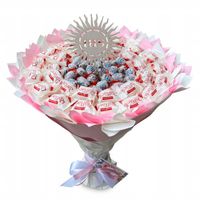 Bukiet ze słodyczy dla dziecka na Komunię. Prezent na Urodziny. Komunia.