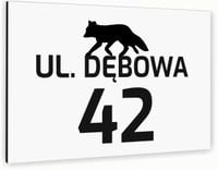 Tabliczka Tablica ADRESOWA biała DIBOND 20x15 numer domu ul. duży wybór