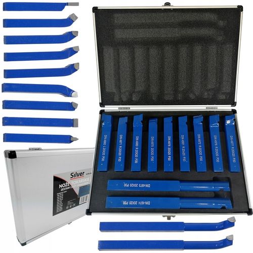 ZESTAW NOŻY TOKARSKICH STALOWYCH 20x20mm 11 SZTUK NÓŻ TOKARSKI 10885 na Arena.pl