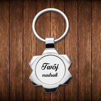 Brelok metalowy z Twoim zdjęciem - Gwiazda