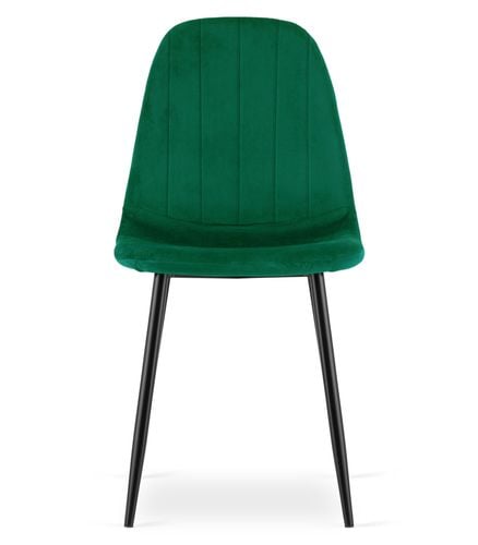 Krzesło tapicerowane PADVA zielone welur czarne nogi do kuchni 3 szt. na Arena.pl