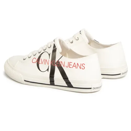 Calvin Klein Trampki męskie - Ivano lekkie - rozmiar 44 - białe, tkanina na Arena.pl