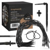 25x Kroplownik Patykowy Kątowy WKŁUWKA WĘŻYK 50 cm Emiter Wody Nawadnianie