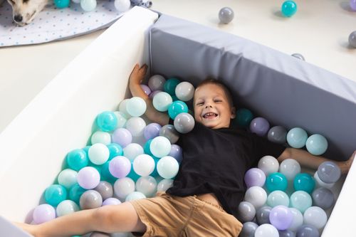 Kwadratowy suchy basen z ekoskóry z 300 piłeczkami SUPER ZABAWA DLA DZIECKA na Arena.pl