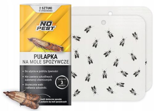 SILNA PUŁAPKA LEPOWA ŚRODEK LEP NA MOLE SPOŻYWCZE KUCHENNE (10 SZT) NO PEST na Arena.pl