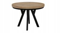 STÓŁ OKRĄGŁY ROZKŁADANY METAL LOFT SALON KUCHNIA POKÓJ 90cm+2x50cm