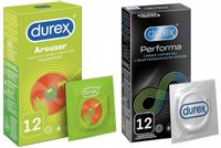 Durex Arouser + Performa Zestaw 24szt Prezerwatywy Stymulujące
