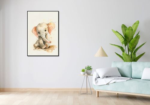 Plakat 70x100cm Siwy Słonik na Arena.pl