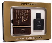 Portfel skórzany Peterson dla BRATA + perfumy HIT