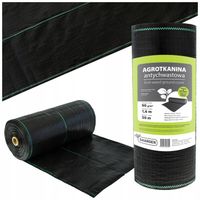 AGROTKANINA Ogrodowa Antychwastowa, Mata ściółkująca 90g/m2 - 1,6x50 m UV3%