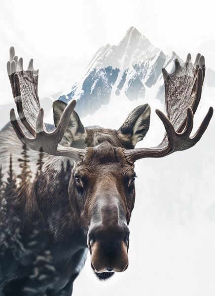 Plakat 40x55cm Łoś Duch Lasu zdjęcie 1