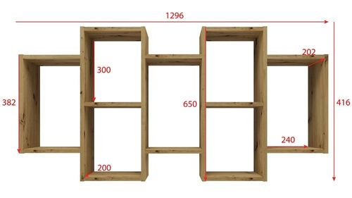 REGAŁ WISZĄCY BILBAO 7.0 ŚCIENNY PÓŁKI DĄB ARTISAN na Arena.pl
