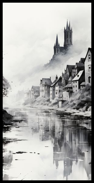 Plakat 50x100cm Mglisty Refleks zdjęcie 2