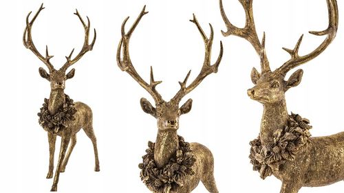 Figurka dekoracyjna świąteczna jeleń renifer duży 71x44cm Brązowy na Arena.pl