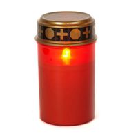 Znicz elektryczny świeczka LED na baterie czerwona