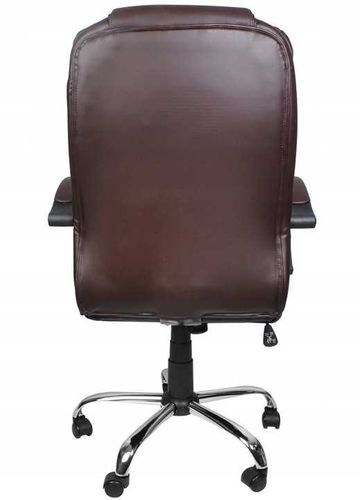 fotel biurowy skóra eko - brązowy malatec na Arena.pl
