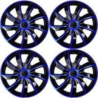 4x Kołpaki 16 cali uniwersalne NRM QUAD BICOLOR NIEBIESKO CZARNE Komplet