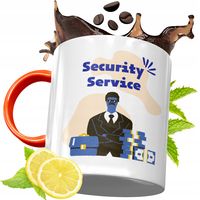 Kubek Pomarańczowy Dla Ochroniarza Prezent Z Nadrukiem Ze Zdjęciem