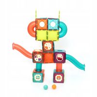 KLOCKI MAGNETYCZNE TOR KULKOWY KLOCKI KONSTRUKCYJNE 174 SZT ZESTAW XXL