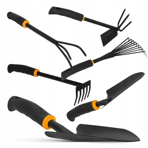 6x Narzędzia Ogrodowe 2x Łopatka Ogrodowa 2x Grabki Motyczka Pazurki Zestaw na Arena.pl