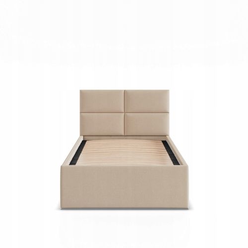 Łóżko Ramowe BORGO BEŻOWE JEDNOOSOBOWE Tapicerowane Pojedyncze na Arena.pl