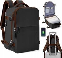 Plecak PAKKO Bagaż Podręczny do Samolotu Wizzair Rayanair 40x20x25 USB T140