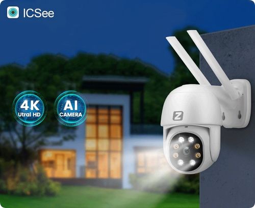 Kamera Zewnętrzna Obrotowa IP WiFi 8MPx 8MP 4K ULTRA HD 4x ZOOM na Arena.pl