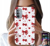 ETUI DO MOTOROLA G31 / G41 - CZERWONE WSTĄŻKI WSTĄŻKA MODNE WZORY