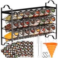 Zestaw Półka na Przyprawy Stojak Kuchenny Pojemniki Słoiki Słoiczki Etykiet