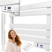GRZEJNIK ŁAZIENKOWY ELEKTRYCZNY DRABINKA ŚCIENNY TERMOSTAT MOC 150W